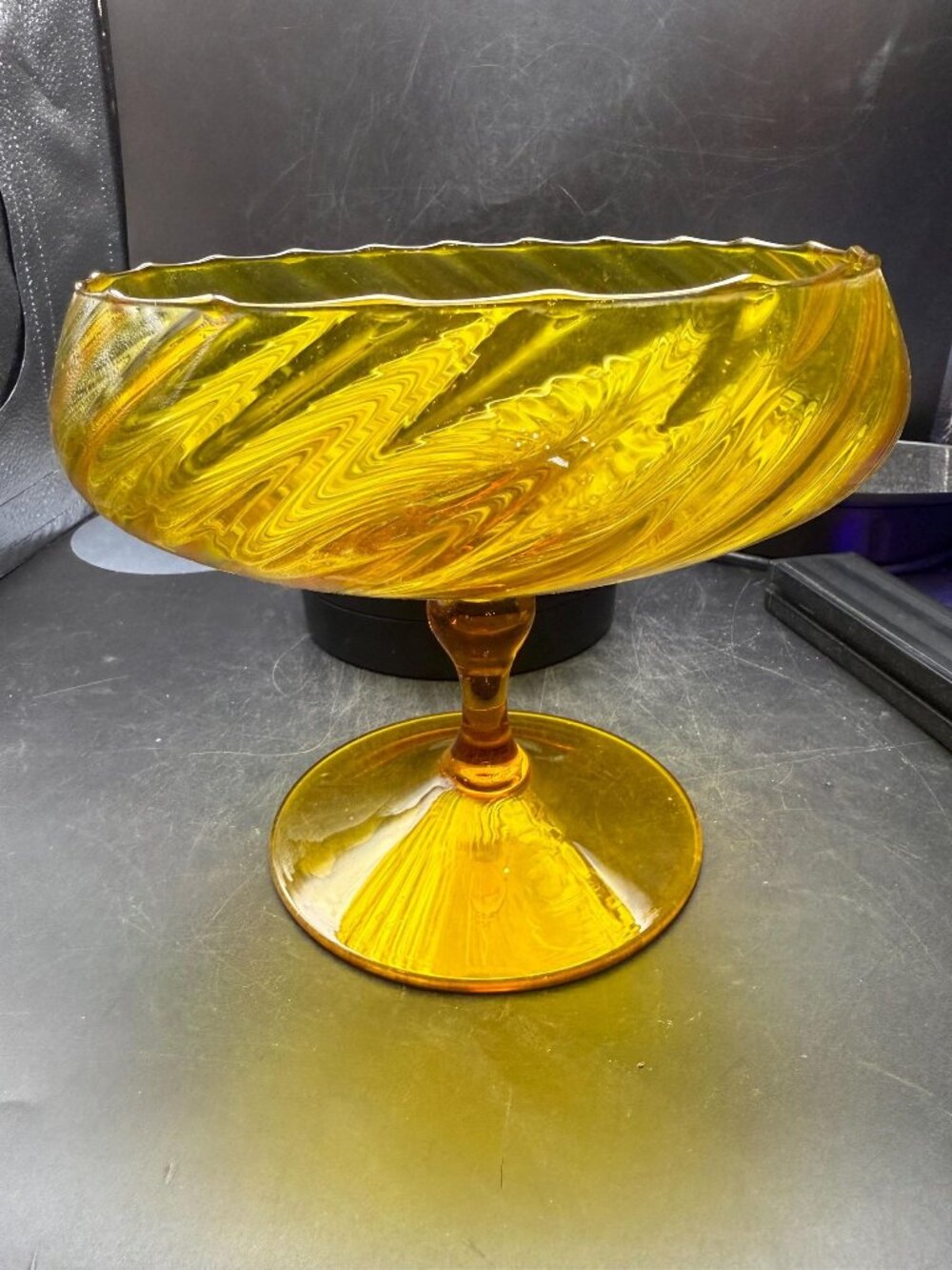 Empoli Venetian Swirled Pedestal Compote